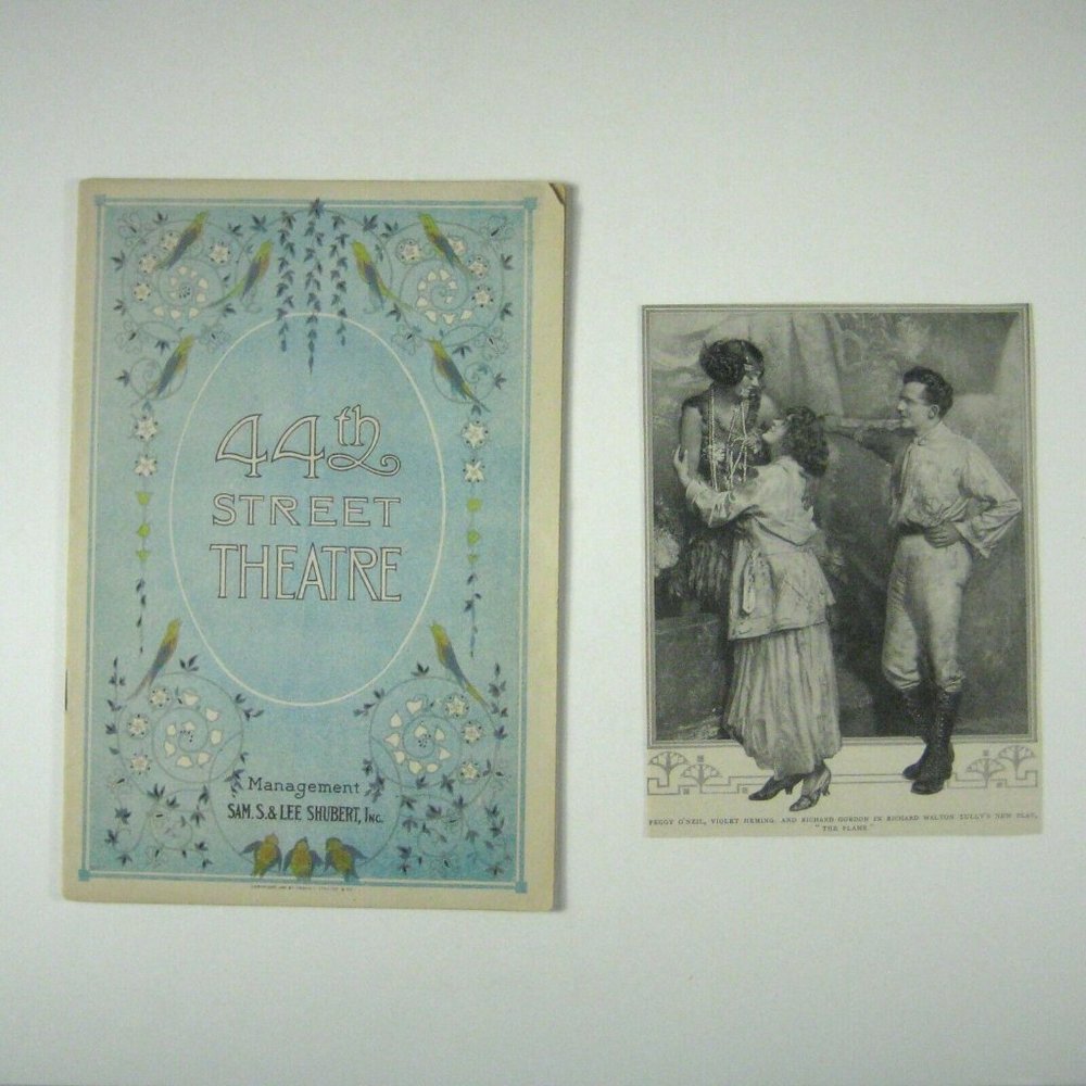 The Flame Program 1916 Peggy O'Neill Violet Heming Richard Gordon Tulley 44th